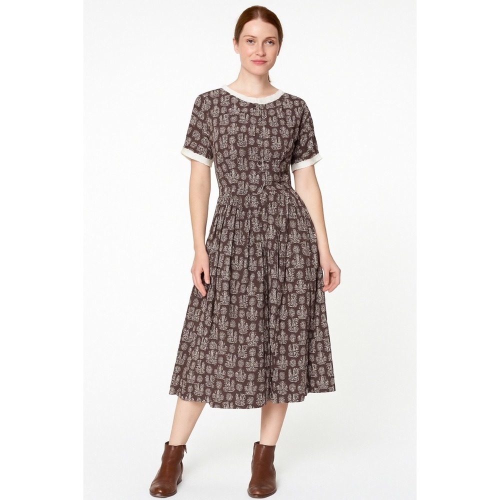 Vintage 1950’s Lanz Original Austrian Folk Polka Dots Horse Novelty Print Dress 